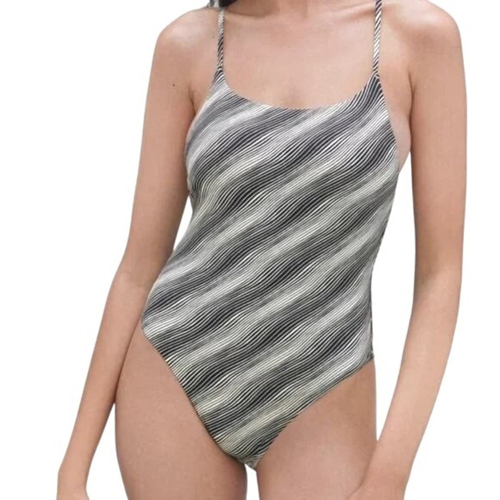 NWT Everlane Large Swimsuit The String One-Piece Flattering Bust Cups Tie to Fit